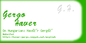 gergo haver business card